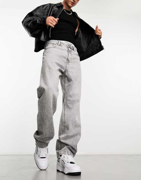 Bershka baggy jeans in grey - view 1