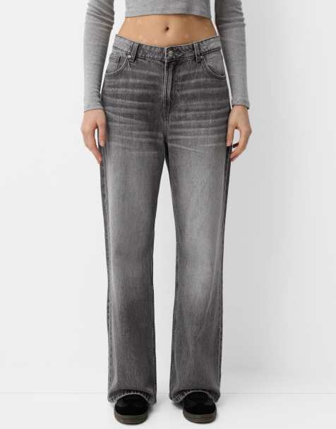 Bershka baggy jeans in grey