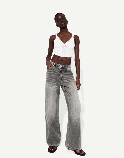 Bershka baggy jeans in grey - view 1