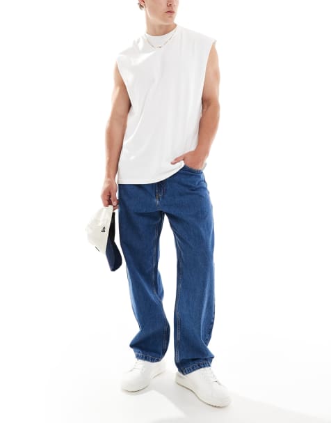 Bershka baggy jeans in indigo - view 1