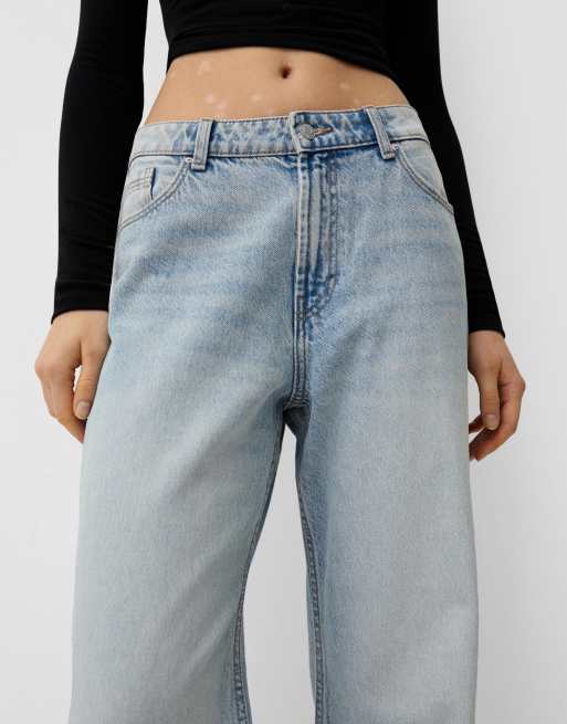 Bershka baggy jeans in light blue | ASOS
