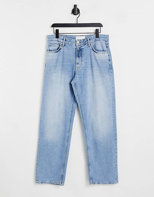 Bershka baggy jeans in lightwash blue | ASOS