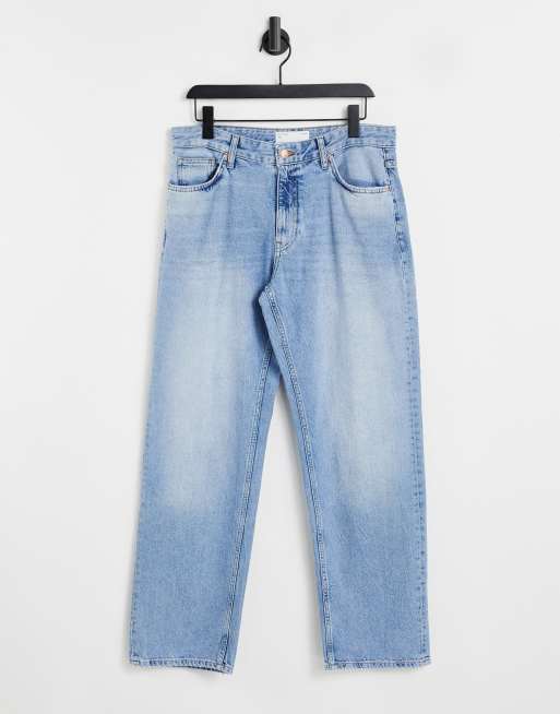 Bershka baggy jeans in lightwash blue | ASOS