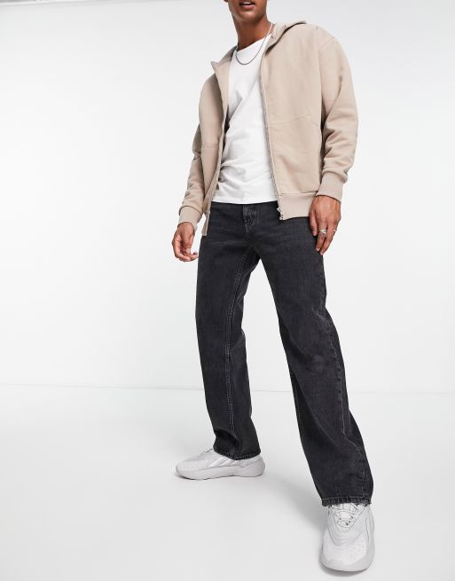 Bershka – Baggy-Jeans in Schwarz