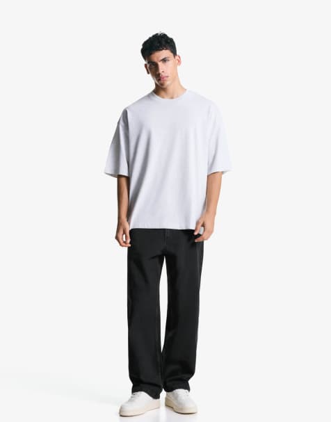 Bershka – Baggy-Jeans in Schwarz - view 1