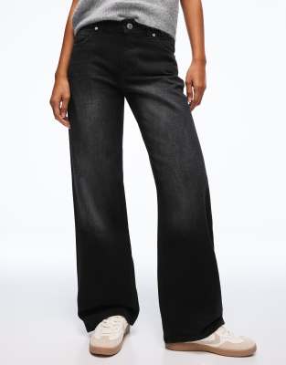Bershka - Baggy-Jeans in Schwarz