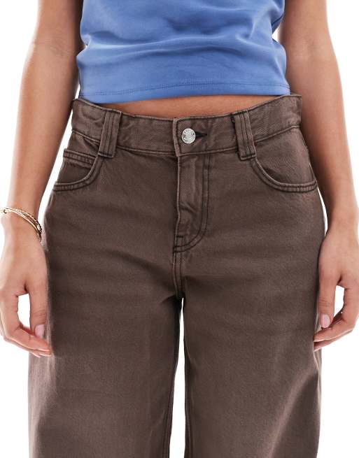 Bershka - Baggy jeans met ballonpijpen in bruin, 5 van 5