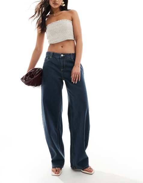 Bershka - Baggy jeans met ballonpijpen in donkerblauw - view 1