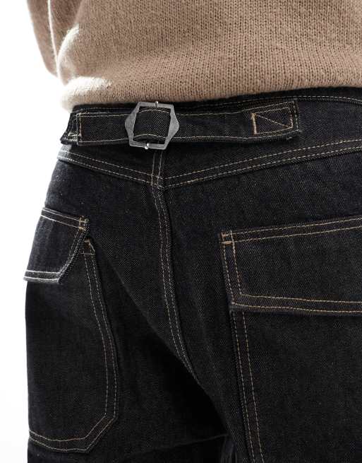Bershka high waist 90s wide leg jeans in washed gray | ASOS