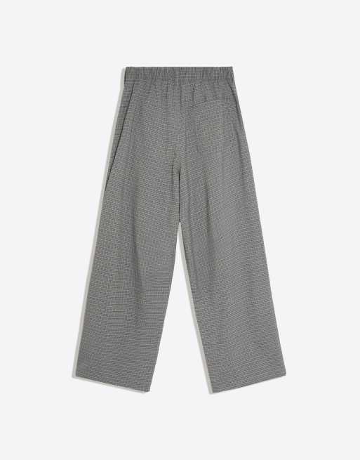 Bershka baggy rutiga byxor i tvättad grå, 7 av 7