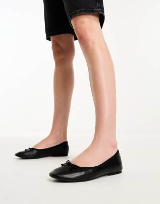 Bershka - Ballerinas in Schwarz