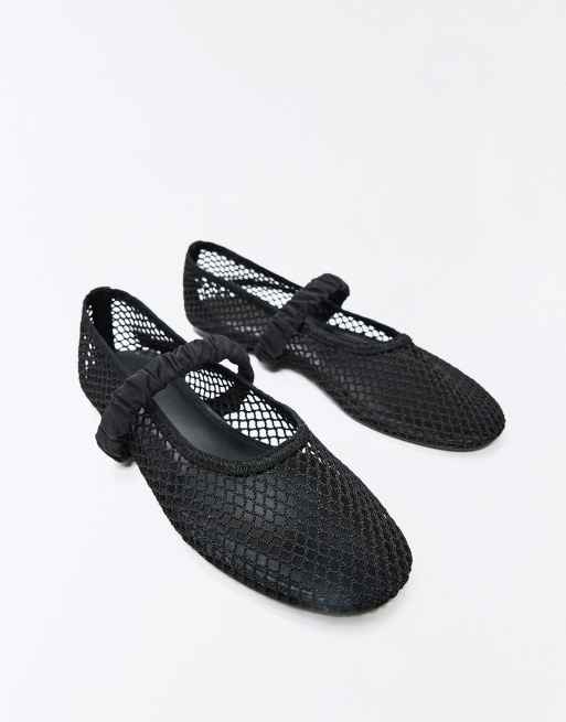 Bershka - Ballerine in rete nere, 4 di 7