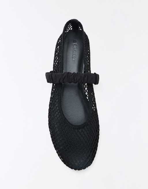 Bershka - Ballerine in rete nere, 5 di 7