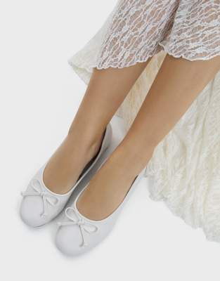 Ballerines à naud - Beige-Neutre 41