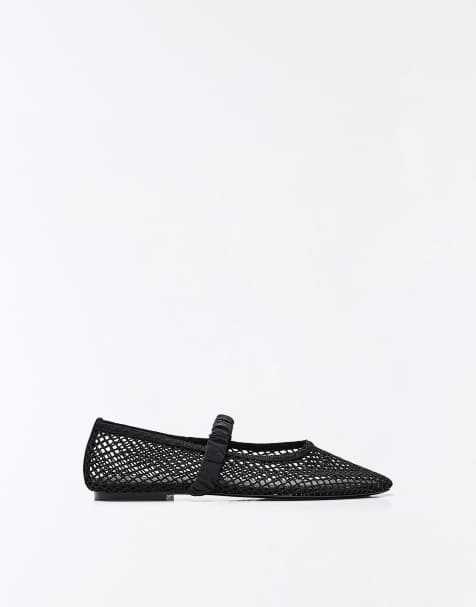 Bershka - Ballerines en tulle - Noir - view 1