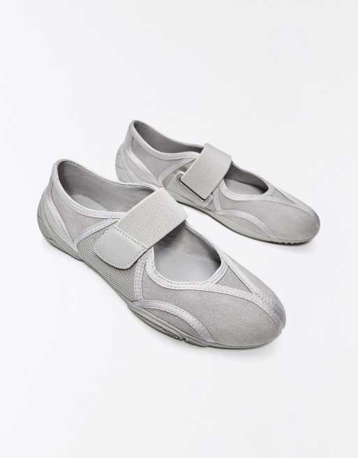 Bershka ballerines sport en gris, 6 de 6