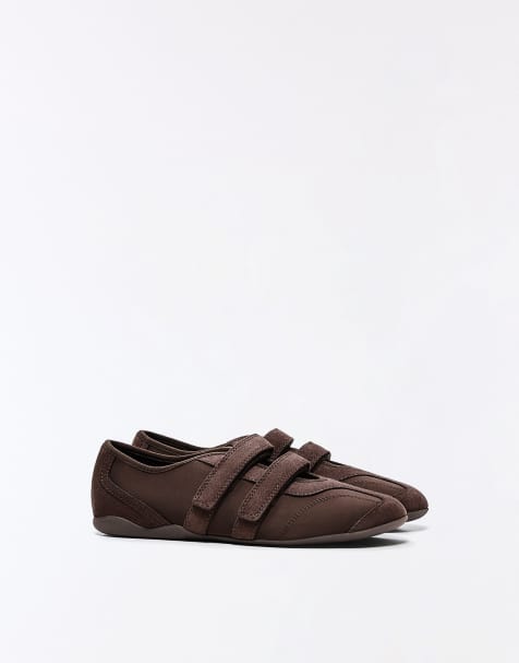 Bershka ballerines sportives marron - view 1