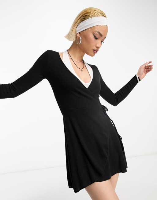 Bershka clearance wrap dress