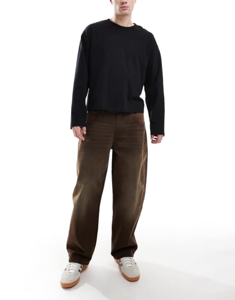 Bershka – Ballon-Jeans in Vintage-Braun - view 1