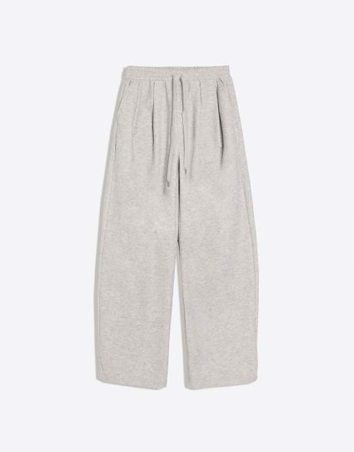 Bershka ballongveckade figursydda byxor i ljusgrått, 5 av 5