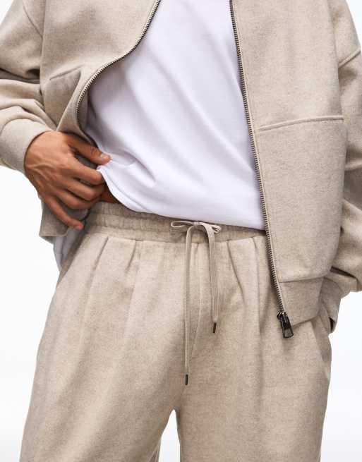 Bershka ballonplooibroek in stone, 3 van 5