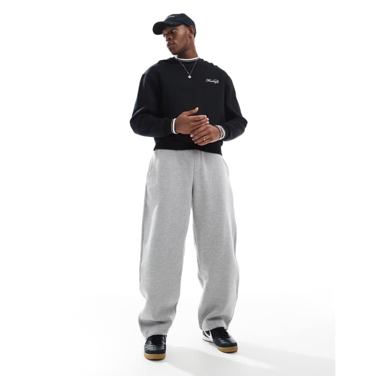 Bershka balloon fit joggers in grey | ASOS