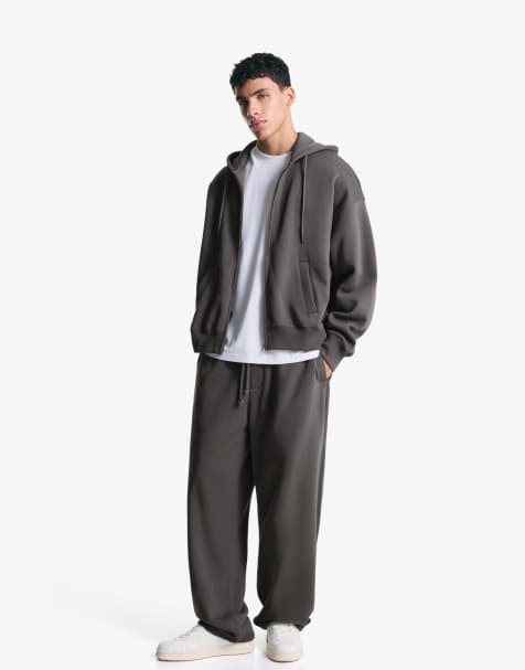 Bershka Balloon fit joggers in grey - view 1