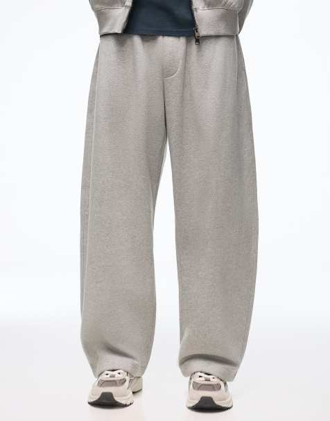 Bershka balloon fit joggers in lichtgrijs - view 1