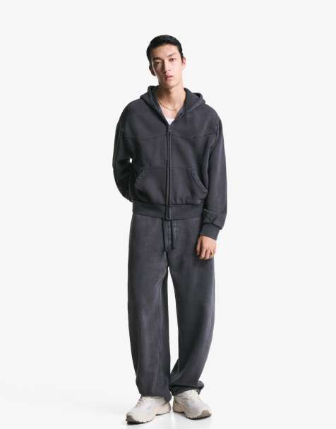 Bershka Balloon fit trousers in wash grey - view 1