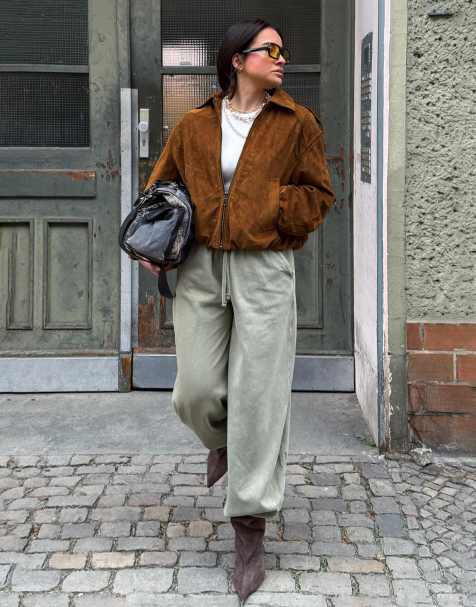 Bershka - Balloon - Jack van imitatiesuède in lichtbruin - view 1