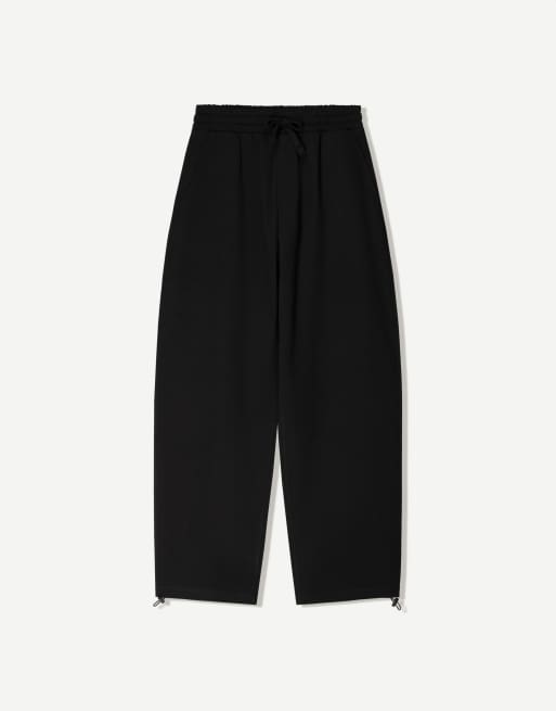 Bershka - Pantalon bouffant - Noir