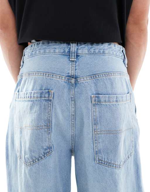 Bershka – Balonowe jeansy w kolorze jasnoniebieskim, 4 z 5