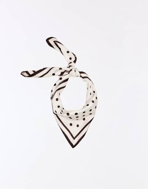 Bershka - Bandana à pois - Marron - view 1