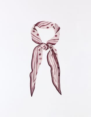 Bershka - Bandana à pois - Rose