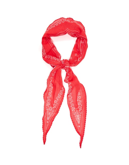 Bershka bandana con stampa paisley rossa, 4 di 4