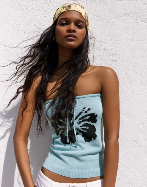 Bershka - Bandana met paisley motief in geel - view 1