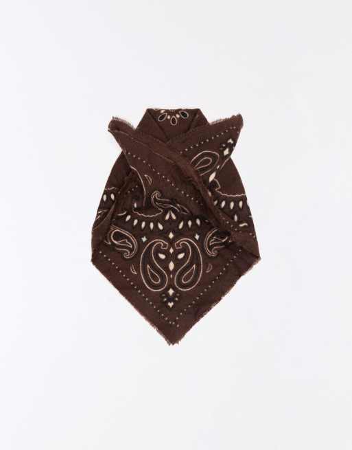 Bershka bandanasjaal met print in bruin, 3 van 4