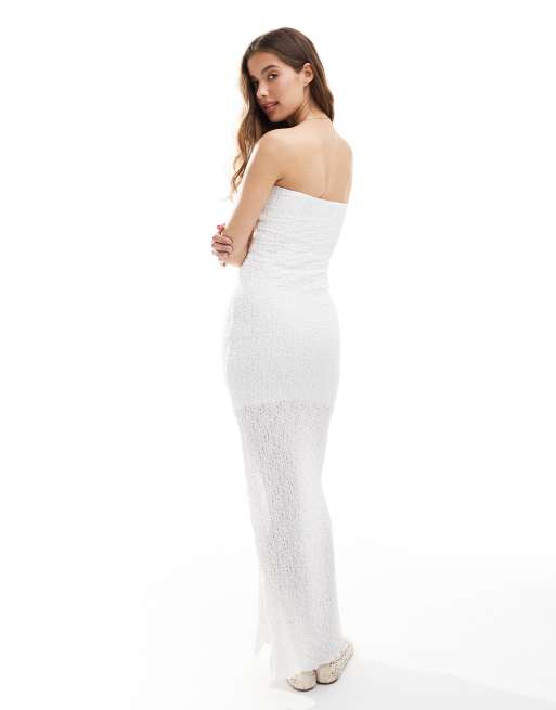 eunoia『Shirring maxi dress』　ホワイト eunoia『Shirring maxi dress』 ホワイト eunoia『Shirring maxi