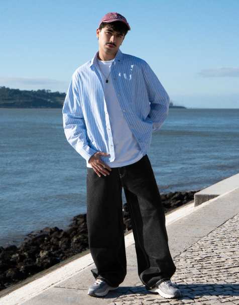 Bershka – Barrel-Jeans in Schwarz - view 1