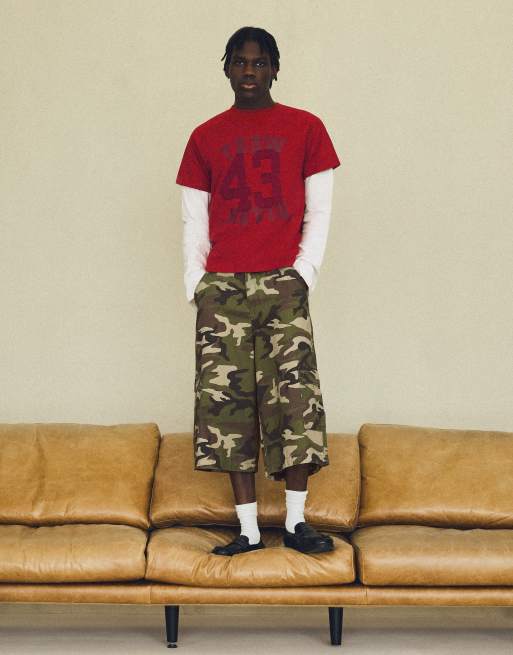 Bershka barrel-leg jorts i grönt, 5 av 6