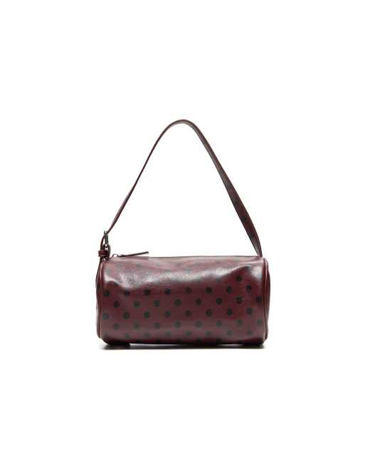 Bershka Barrel-taske med prikker i bordeaux, 5 af 5