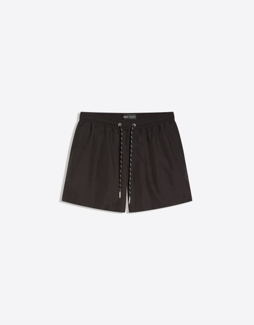 Bershka – Basic-Badeshorts in Schwarz, 3 von 4