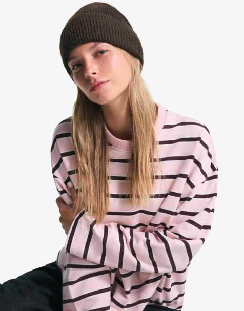 Bershka Basic beanie in brown - view 1