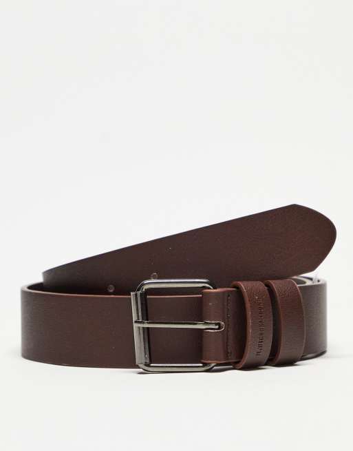 Bershka basic belt in brown | ASOS