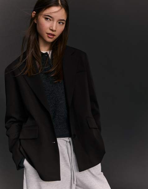 Bershka - Basic blazer in zwart - view 1