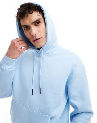 basic hoodie in blue