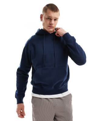 basic hoodie in navy