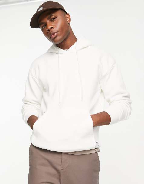 White plain hoodie outlet mens