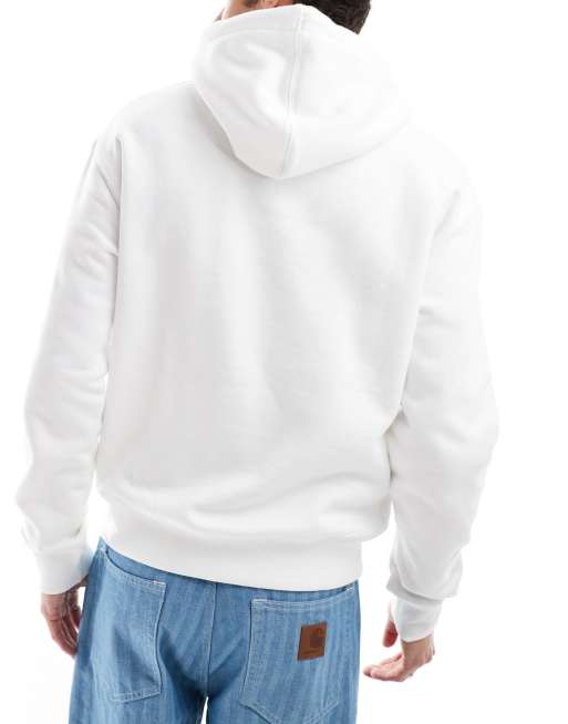 Bershka Basic hoodie in wit ASOS