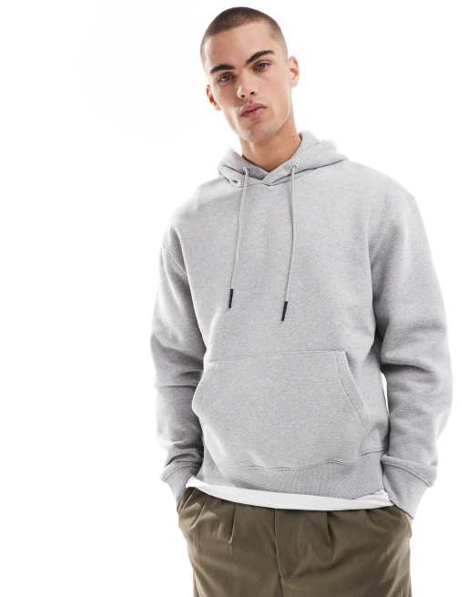 Bershka – Basic – Kapuzenpullover in Grau